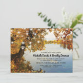 Invitation Mariage d'arbre d'automne du lac Rustique (Debout devant)