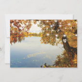 Invitation Mariage d'arbre d'automne du lac Rustique (Dos)