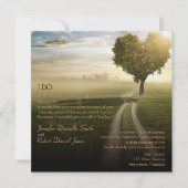 Invitation Mariage d'arbre de coeur (Devant)