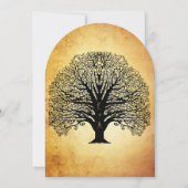 Invitation Mariage d'arbre de la Renaissance médiévale (Dos)