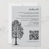 Invitation Mariage d'arbre gris Aspen (Dos)