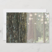 Invitation Mariage d'arbre rustique | Lumières clignotantes d (Dos)