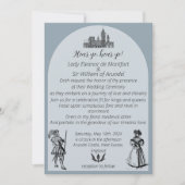 Invitation Mariage d'arc bleu de la Renaissance médiévale Dus (Devant)