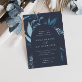 Invitation Mariage d'arc bleu d'hiver Azure