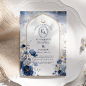 Invitation Mariage d'arc botanique de minuit enchanté