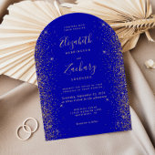 Invitation Mariage d'arc de Parties scintillant Royal Blue Go