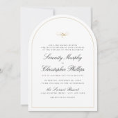 Invitation Mariage d'arc de script d'élégance classique simpl (Devant)