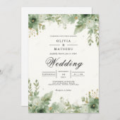 Invitation Mariage d'arc de verdure (Devant / Derrière)