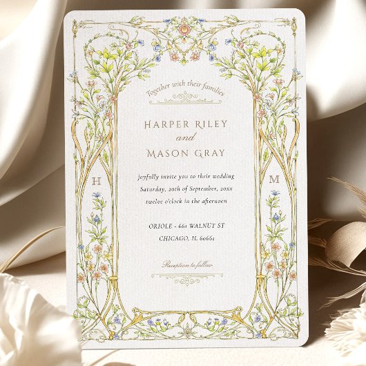 Invitation Mariage d'arc de vigne romantique