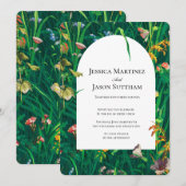 Invitation Mariage d'arc Fleur sauvage peint (Devant / Derrière)