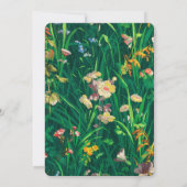 Invitation Mariage d'arc Fleur sauvage peint (Dos)