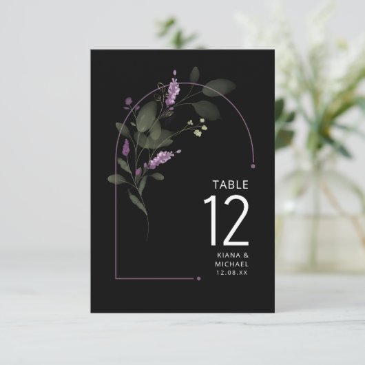 Invitation Mariage d'arc fleuri doux n° de tableau Lilac ID99 (Debout devant)