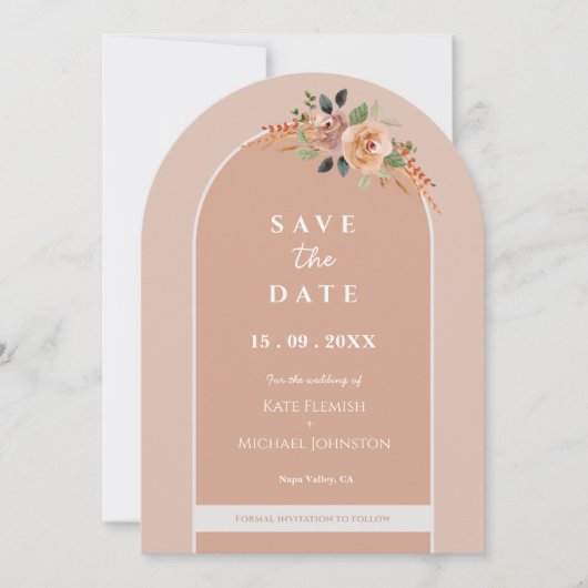 Invitation Mariage d'arc floral (Devant)