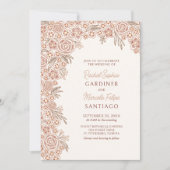 Invitation Mariage d'arc floral en terre cuite (Devant)
