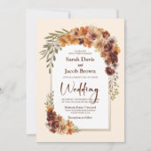 Invitation Mariage d'arc floral rustique (Devant)