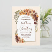 Invitation Mariage d'arc floral rustique (Debout devant)