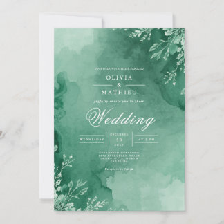 Invitation Mariage d'arc floral Turquoise Ethereal