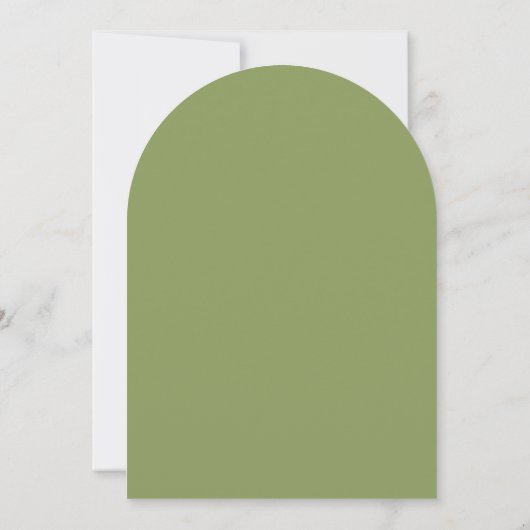 Invitation Mariage d'arc moderne Moss Green (Dos)