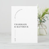 Invitation Mariage d'arc moderne simple et propre (Debout devant)