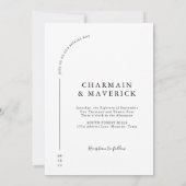 Invitation Mariage d'arc moderne simple et propre (Dos)