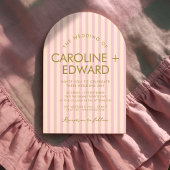 Invitation Mariage d'arc Pastel rayé