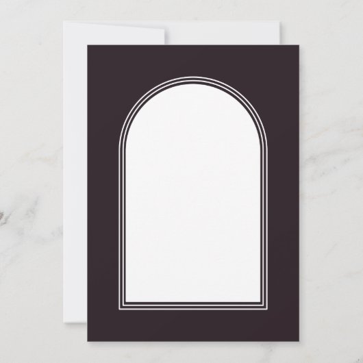 Invitation Mariage d'arc rose (Dos)