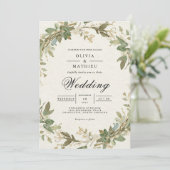 Invitation Mariage d'arcade botanique verdoyante (Debout devant)