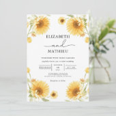 Invitation Mariage d'arcade florale ensoleillée (Debout devant)