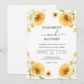 Invitation Mariage d'arcade florale ensoleillée (Devant / Derrière)