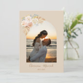 Invitation Mariage d'Arch Boho avec Herbe de Pampas (Debout devant)