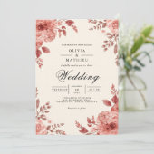 Invitation Mariage d'arche à fleurs de terre (Debout devant)