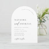 Invitation Mariage d'arche chic contemporain (Debout devant)