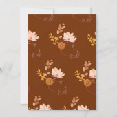 Invitation Mariage d'arche d'aquarelle florale à la crème brû (Dos)