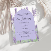 Invitation Mariage d'arche de fleurs violettes de lavande