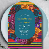 Invitation Mariage d'arche des fleurs mexicaines modernes