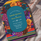 Invitation Mariage d'arche des fleurs mexicaines modernes