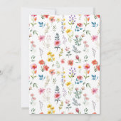 Invitation Mariage d'arche d'été Fleur sauvage d'aquarelle (Dos)