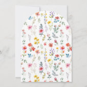 Invitation Mariage d'arche d'été Fleur sauvage d'aquarelle (Dos)