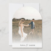 Invitation Mariage d'arche élégant classique simple superposi (Dos)