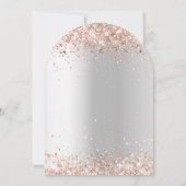 Invitation Mariage d'arche en or rose argenté (Dos)