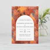 Invitation Mariage d'arche en terre cuite moderne Boho (Debout devant)