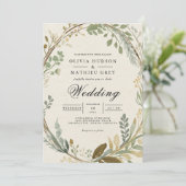 Invitation Mariage d'arche feutrée Ethereal (Debout devant)