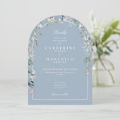 Invitation Mariage d'arche fleurie Fleur sauvage Dusty (Debout devant)