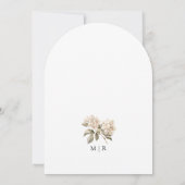 Invitation Mariage d'arche florale blanc élégant Hydrangea (Dos)