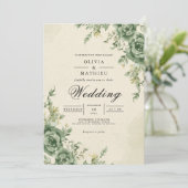 Invitation Mariage d'arche florale de Sage Muet (Debout devant)