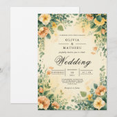 Invitation Mariage d'arche florale Ethereal (Devant / Derrière)