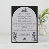 Invitation Mariage d'arche noire de la Renaissance médiévale (Debout devant)