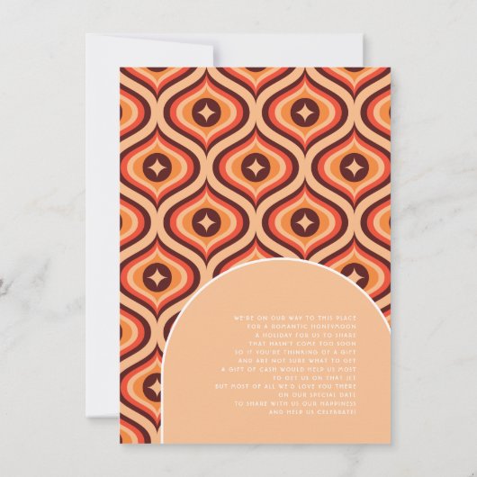 Invitation Mariage d'arche orange moderne (Dos)