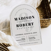 Invitation Mariage d'arche photo Black & White moderne