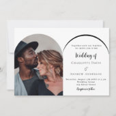 Invitation Mariage d'arche photo moderne (Devant)